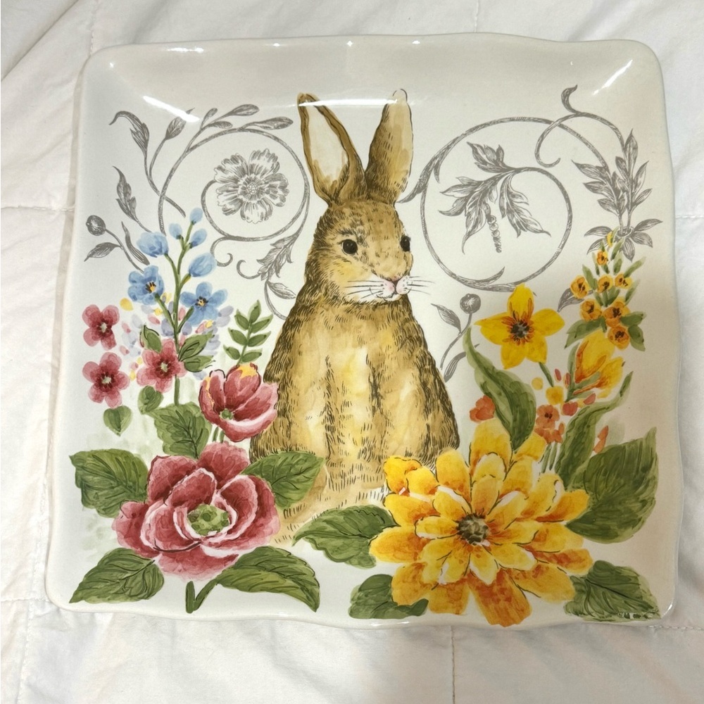 Floral Bunny Spring Collection 11” Plate